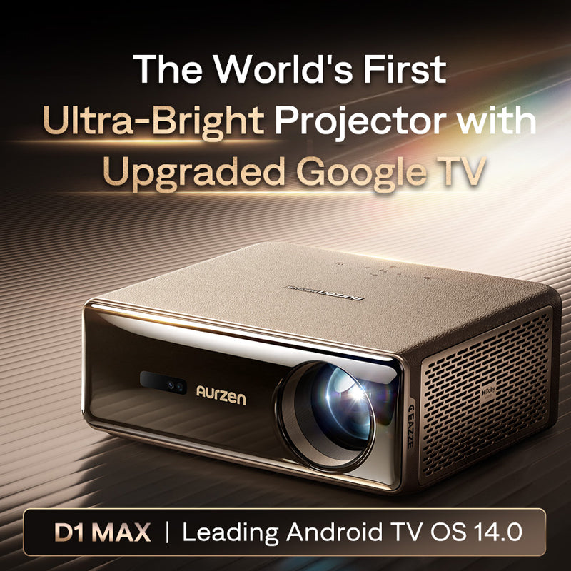 Aurzen Launches EAZZE D1 MAX — The World’s First Ultra-Bright Projector with the Latest Google TV