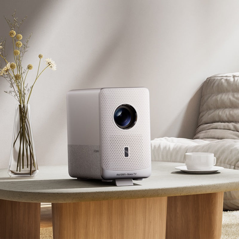 Aurzen EAZZE D1R Cube Roku TV Smart Projector: The World’s First Roku TV Projector Reimagines Easy Big-Screen Entertainment