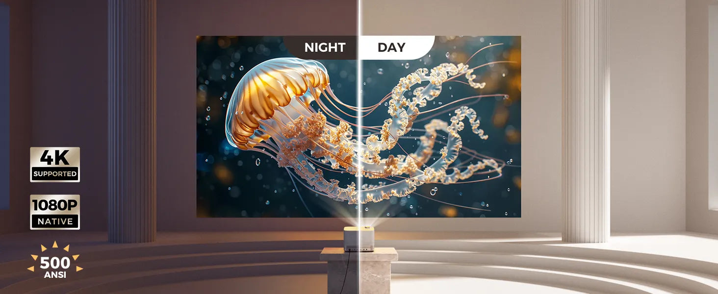 BOOM 3 Projector for Night and Day Difference in Picture Quality