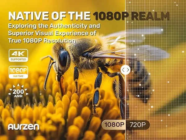 EAZZE D1 PRO Projector for Native 1080P resolution provides you sharp and detailed visuals with full HD quality