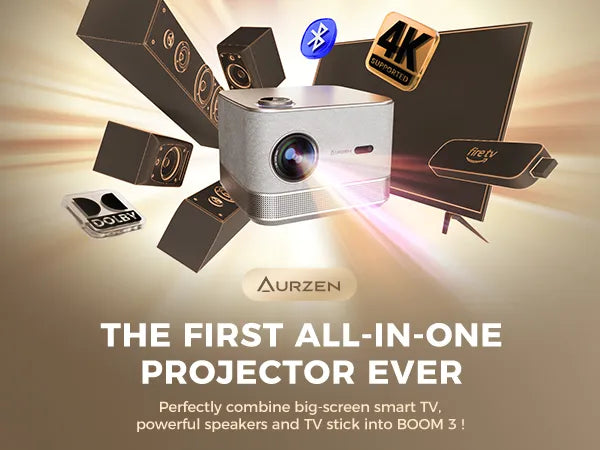 Aurzen BOOM 3 Smart Projector - Gold