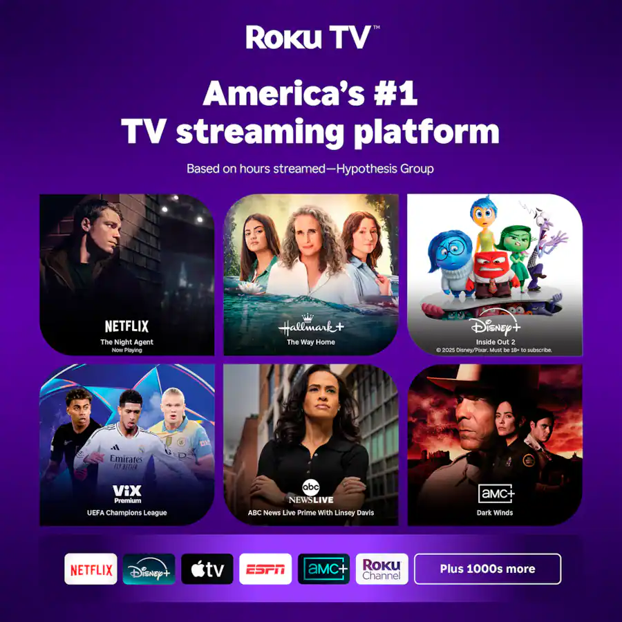 <tc>Aurzen</tc> - Projetor inteligente com Roku TV integrado, experiência de streaming Roku, 1080p FHD, motor óptico selado, Dolby Audio - Branco