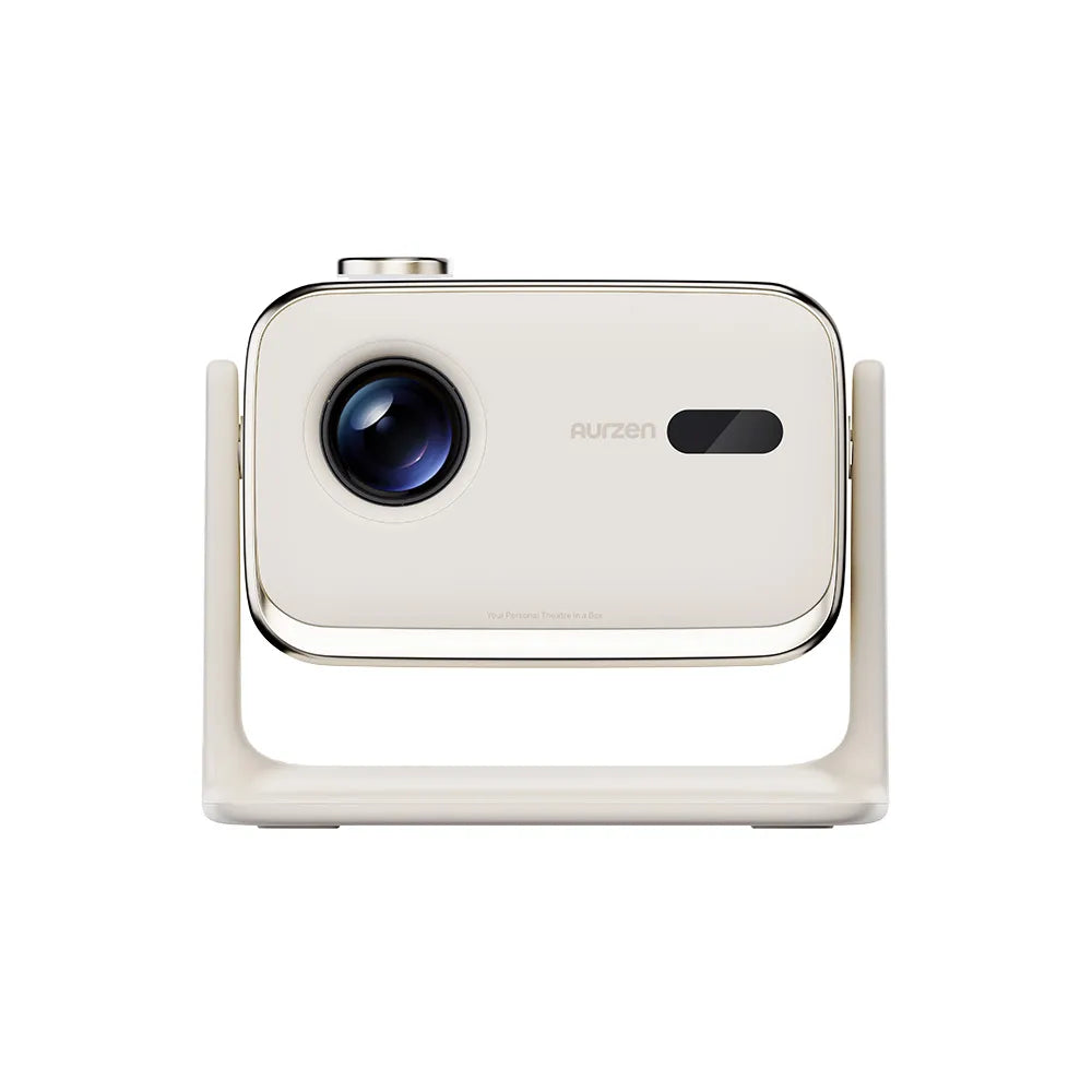 Aurzen BOOM mini Off-White Smart Projector with Google TV