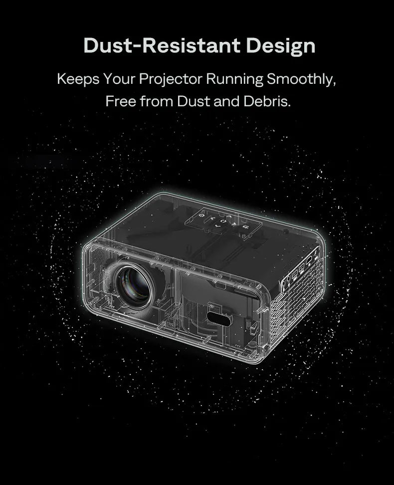 Keeps Your Projector Running Smoothly, Free from Dust and Debris.