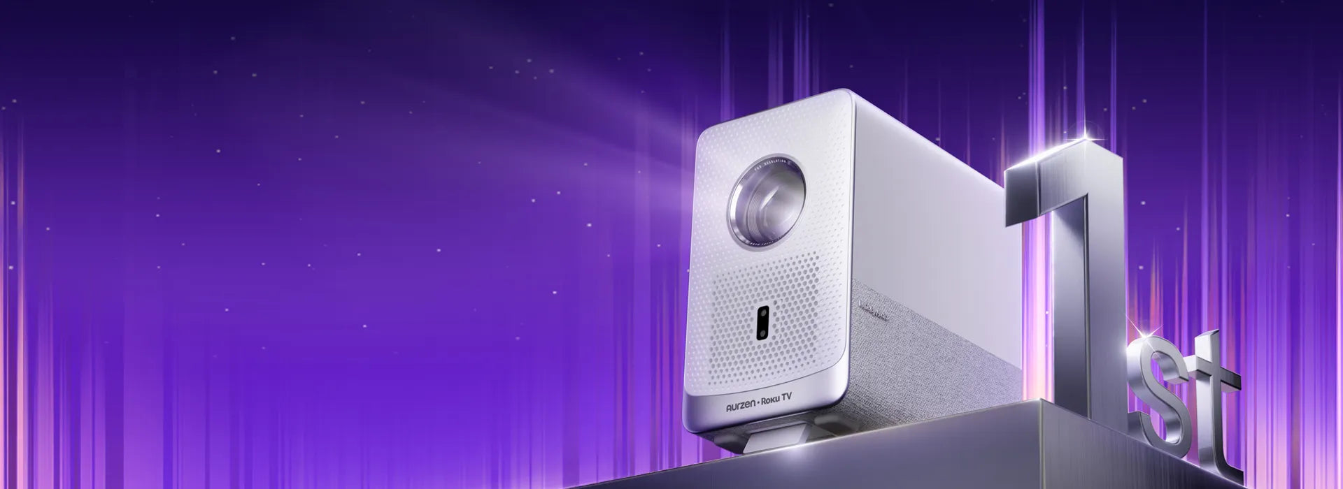 Aurzen EAZZE D1R Cube Roku TV Smart Projector