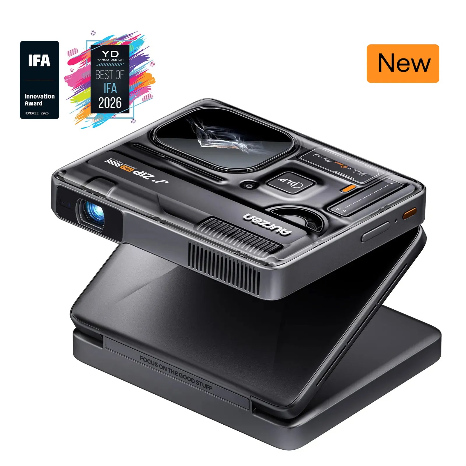 Aurzen ZIP Pro Portable Projector | Tri-Fold Full HD DLP Projector