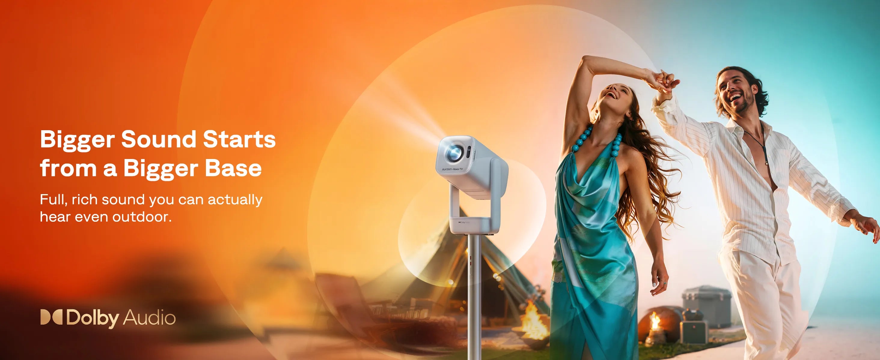 Aurzen EAZZE D1R air projector with Dolby Audio and independent base speakers for fuller sound