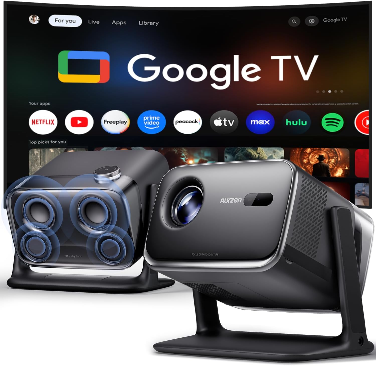 Aurzen BOOM mini | Google TV Smart Projector