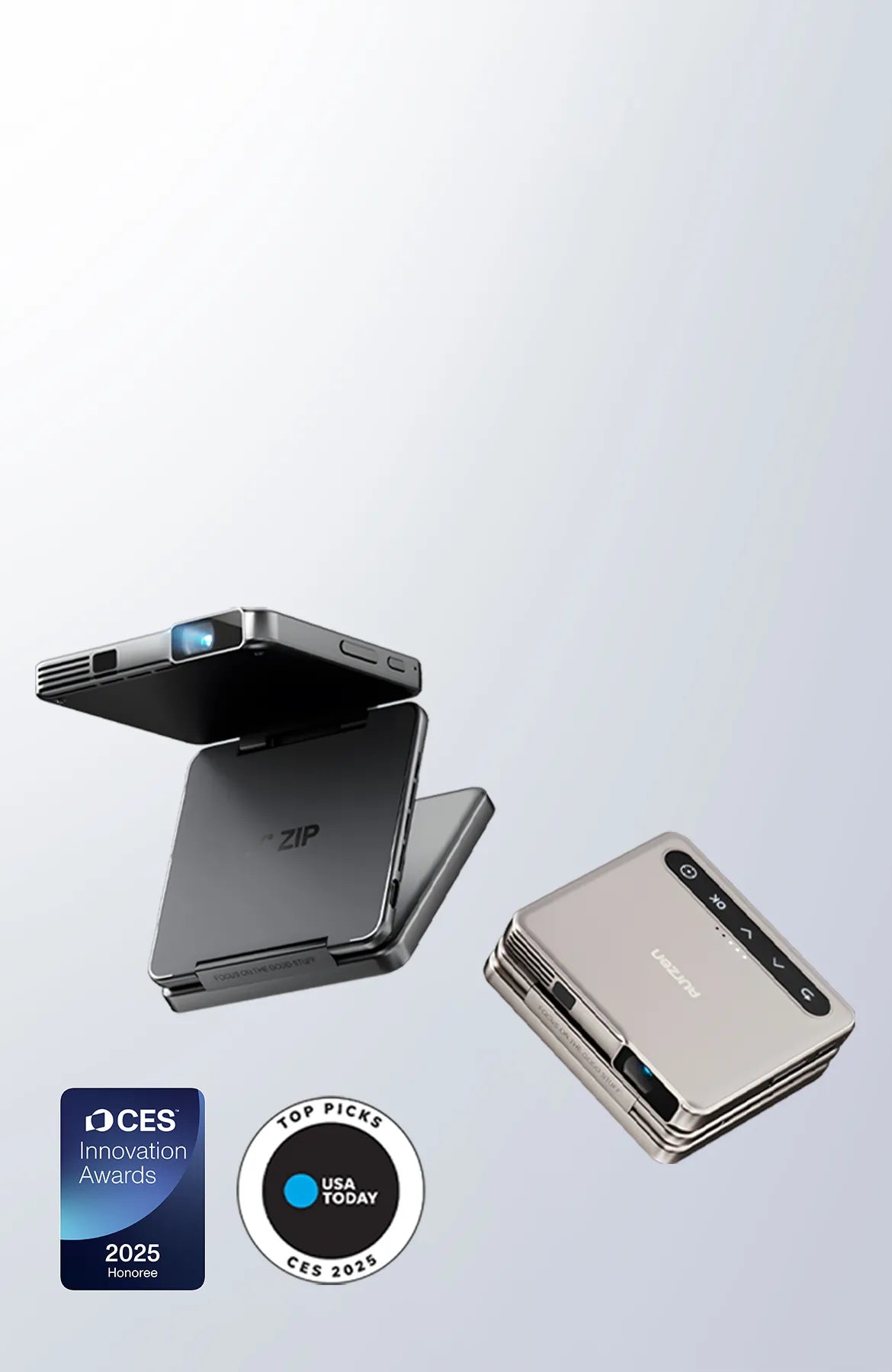 Aurzen ZIP Tri-Fold Portable Projector