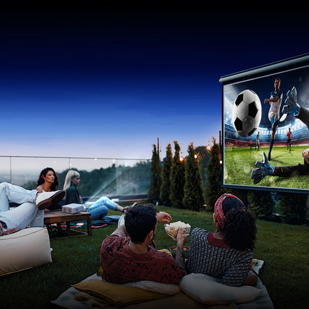 Outdoor Projector Setup for a Soccer Watch Party