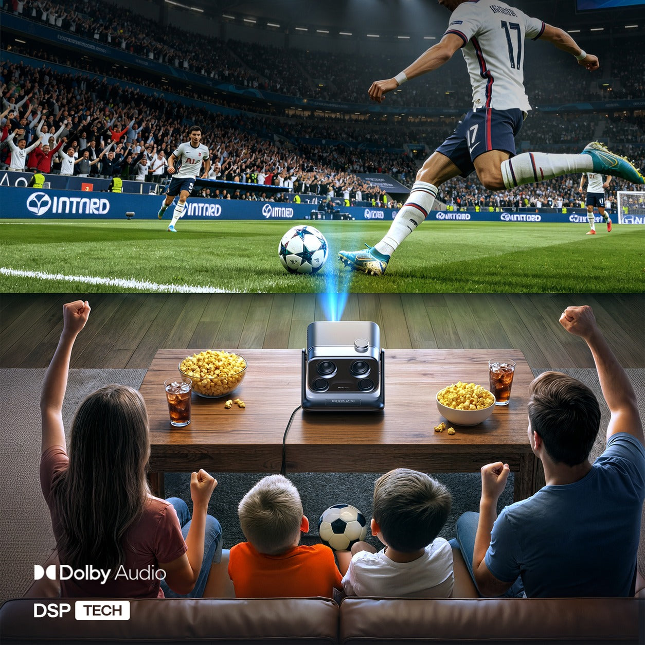Why sound matters when watching soccer on a projector