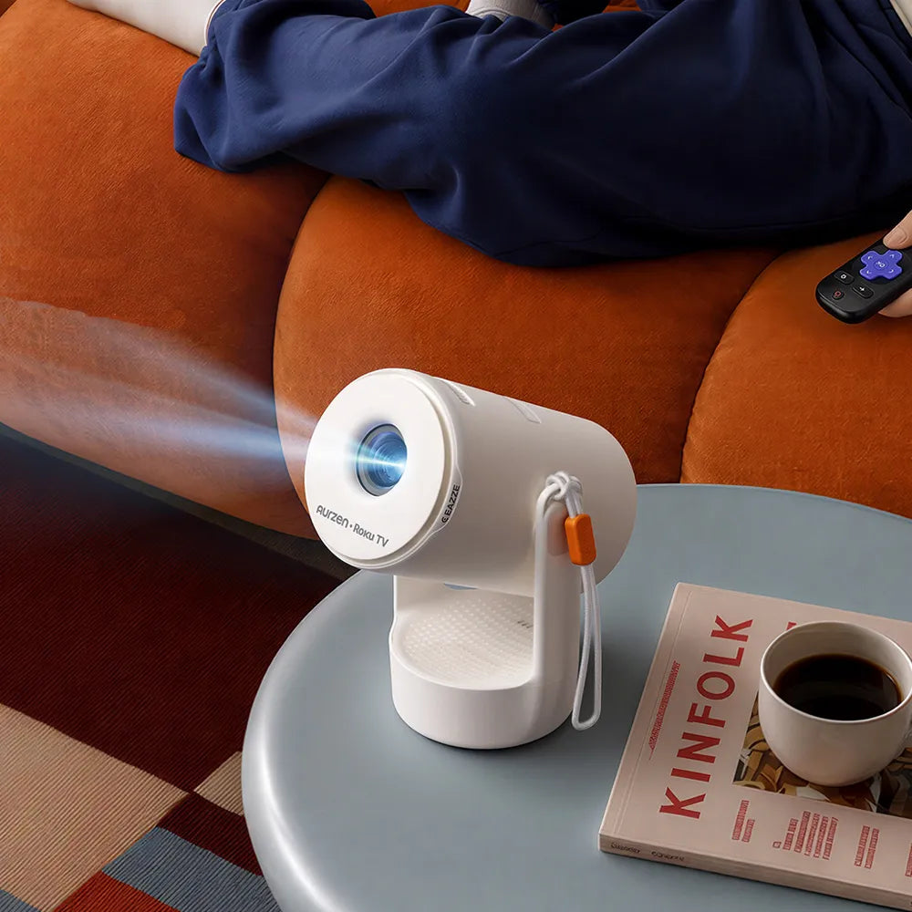 Aurzen Launches EAZZE E1R, a Portable Roku TV Smart Projector for Everyday Spaces