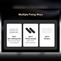 Projector screen mounting accessories set: non-marking hooks, lanyards, and stickers