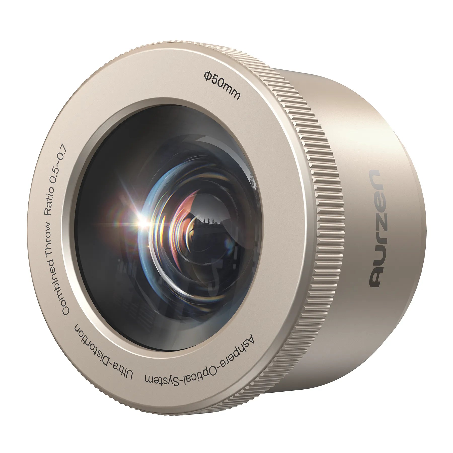 Aurzen AuroraBeam Lens 50mm ultra-distortion wide projection lens for BOOM air projector