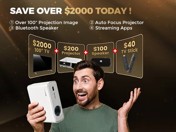 Aurzen EAZZE D1 Portable Smart Projector | 1080p HD | Home Aurzen EAZZE D1 Portable Smart Projector | 1080p HD | Home