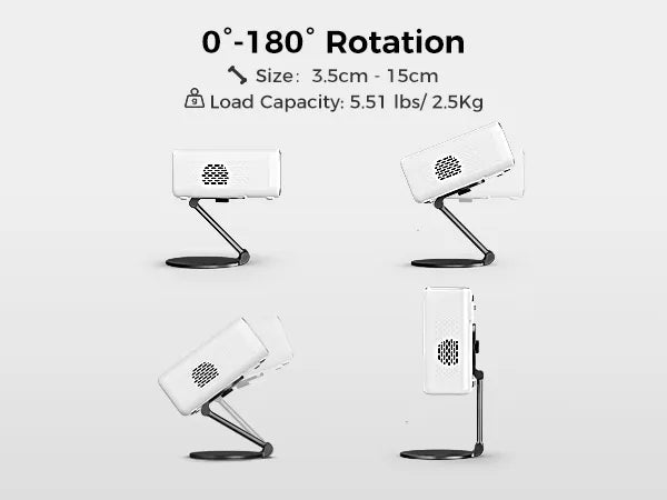 Ultra-Compact Foldable Stand with Easy Setup and 180-Degree Rotation