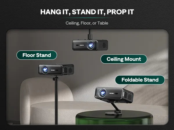 Ceiling Mount
Floor Stand
Foldable Stand