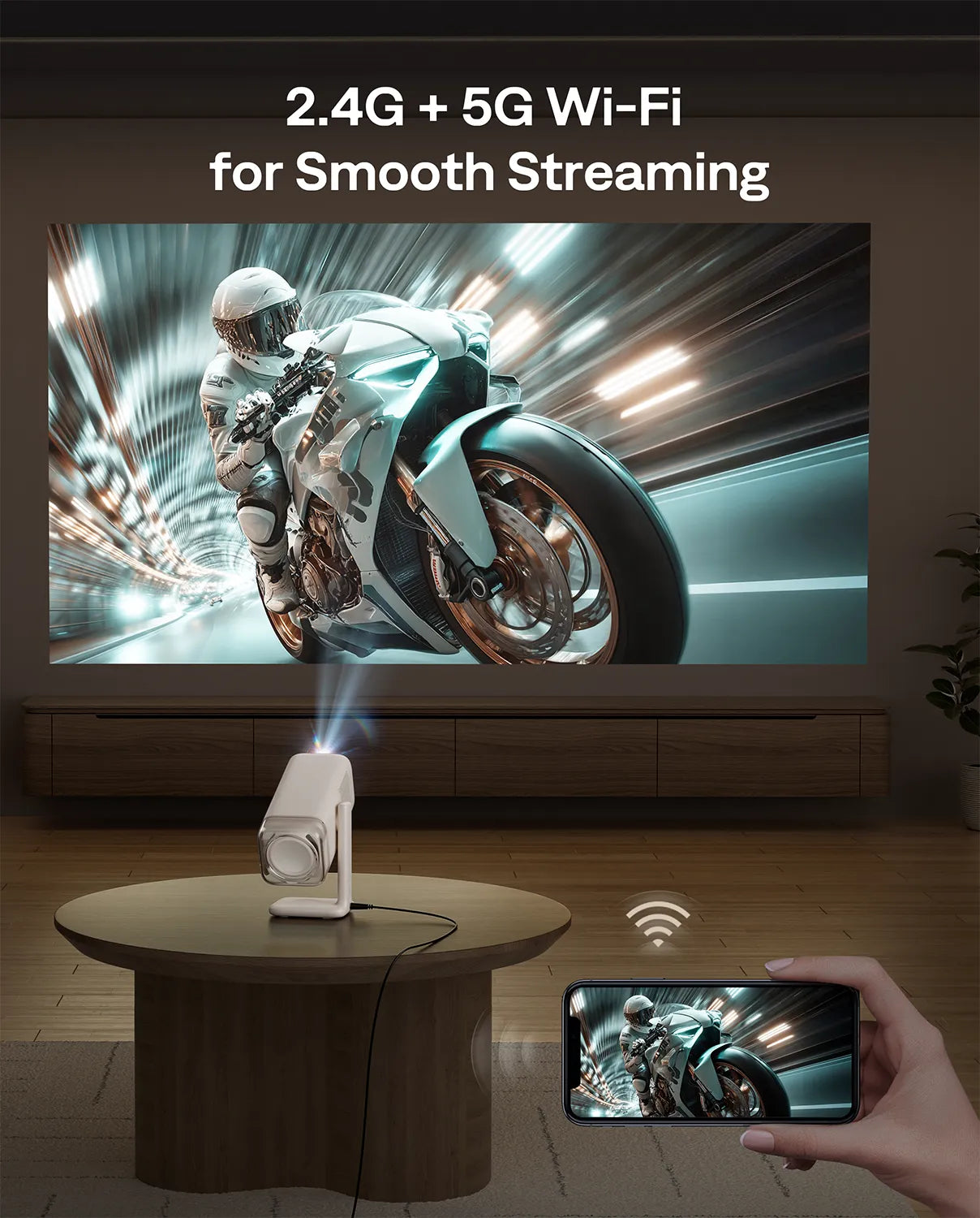 Aurzen BOOM air Smart Projector with Google TV