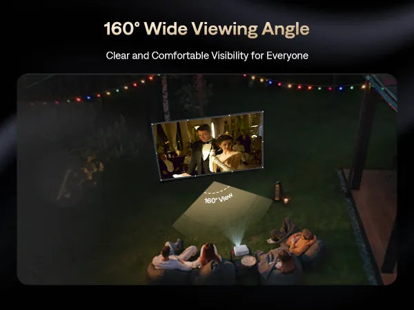 Choose a realistic screen size for your backyard