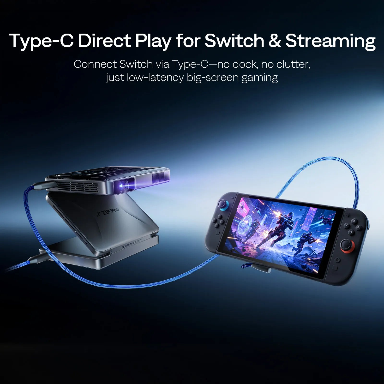 Aurzen ZIP Pro Tri-Fold Full HD Portable Projector