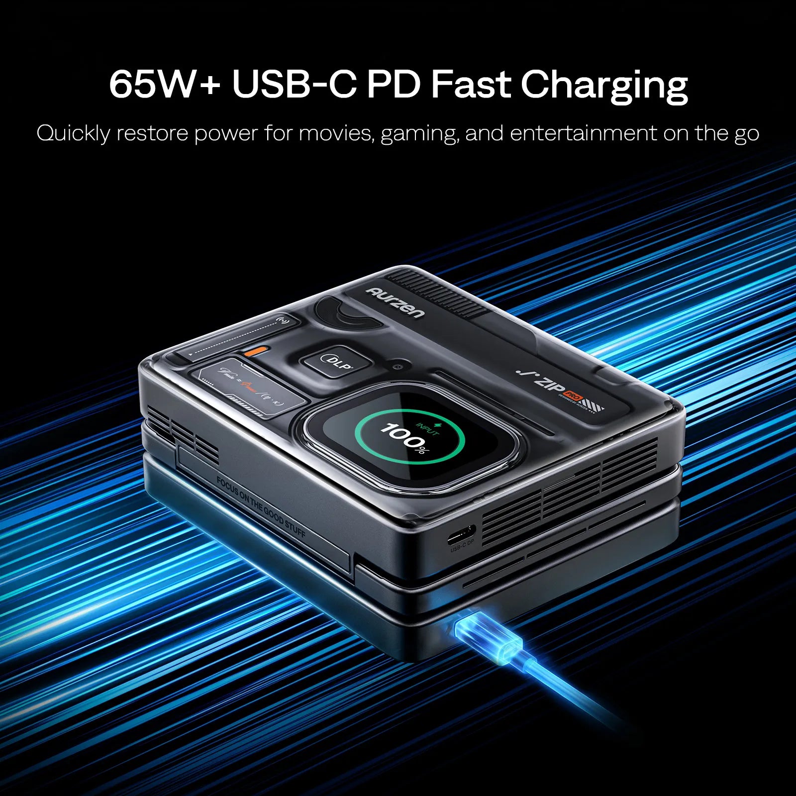 Aurzen ZIP Pro Tri-Fold Full HD Portable Projector