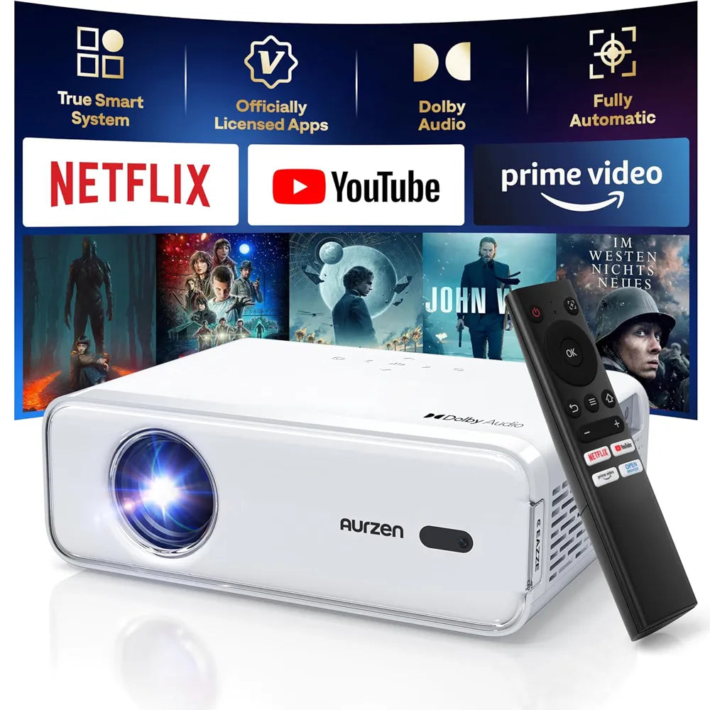 Aurzen EAZZE D1 Smart Projector with WiFi and Bluetooth