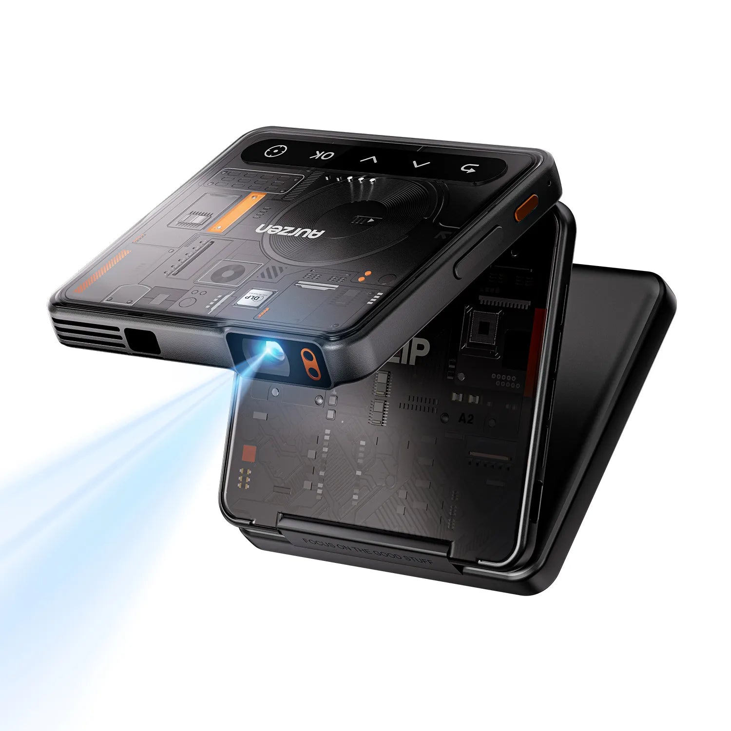 Aurzen ZIP Tri-Fold Portable Mini Projector
