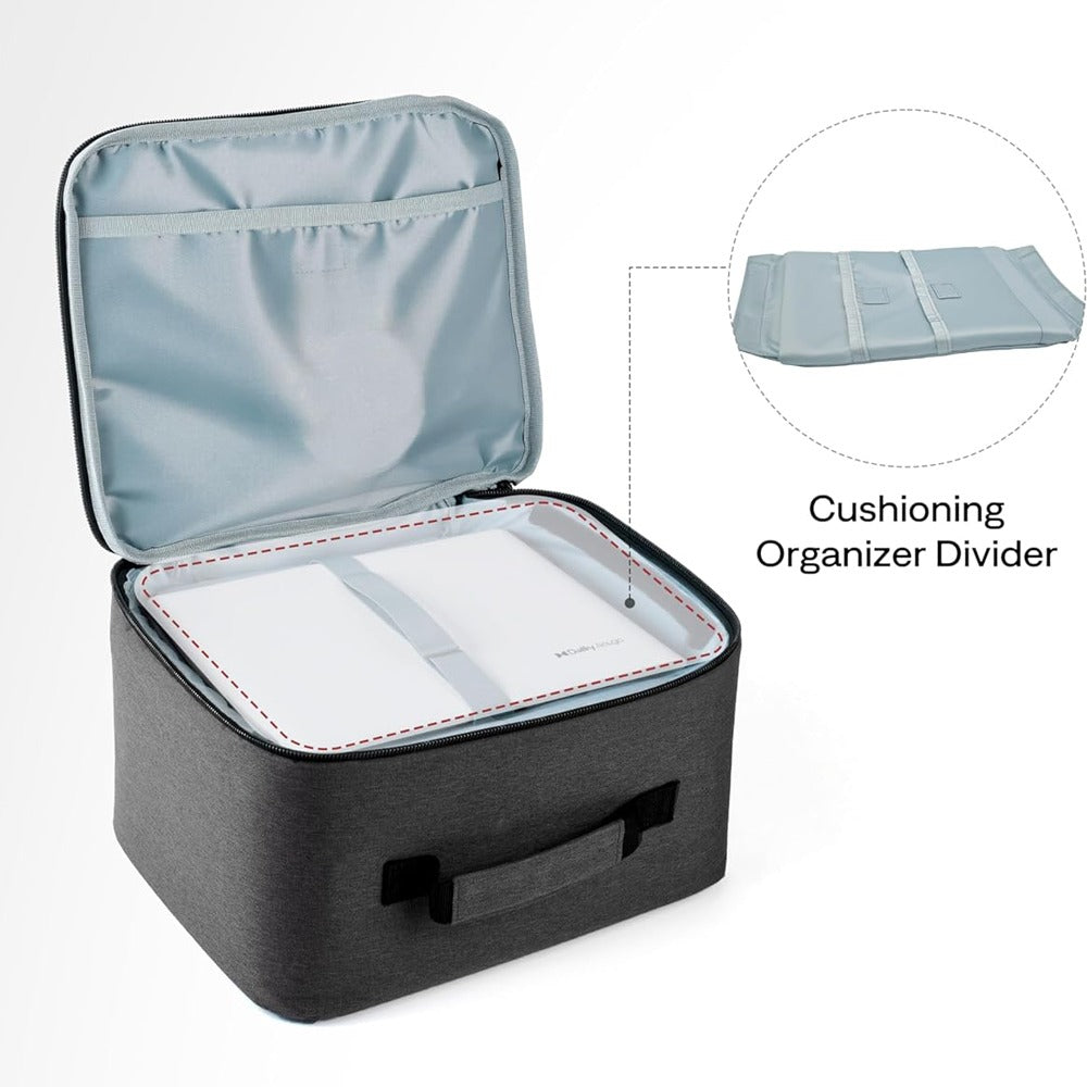Aurzen projector bag with removable cushioning organizer divider for flexible storage