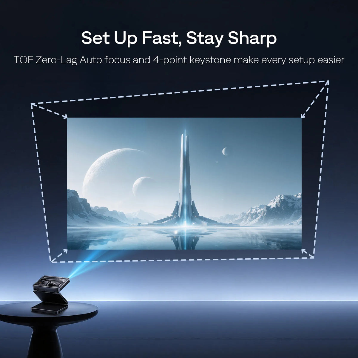 <tc>Aurzen</tc> <tc>ZIP</tc> Pro Tri-Fold Full HD tragbarer Projektor