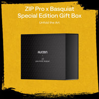 Special edition projector gift box with Aurzen logo on dark patterned insert