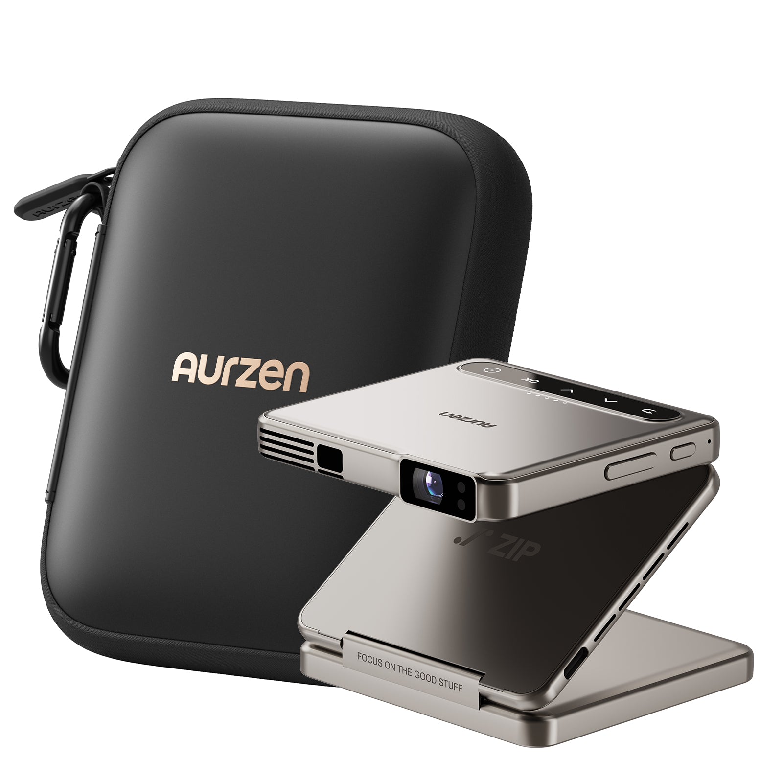 Aurzen ZIP Tri-Fold Portable Mini Projector for Sewing & Entertainment