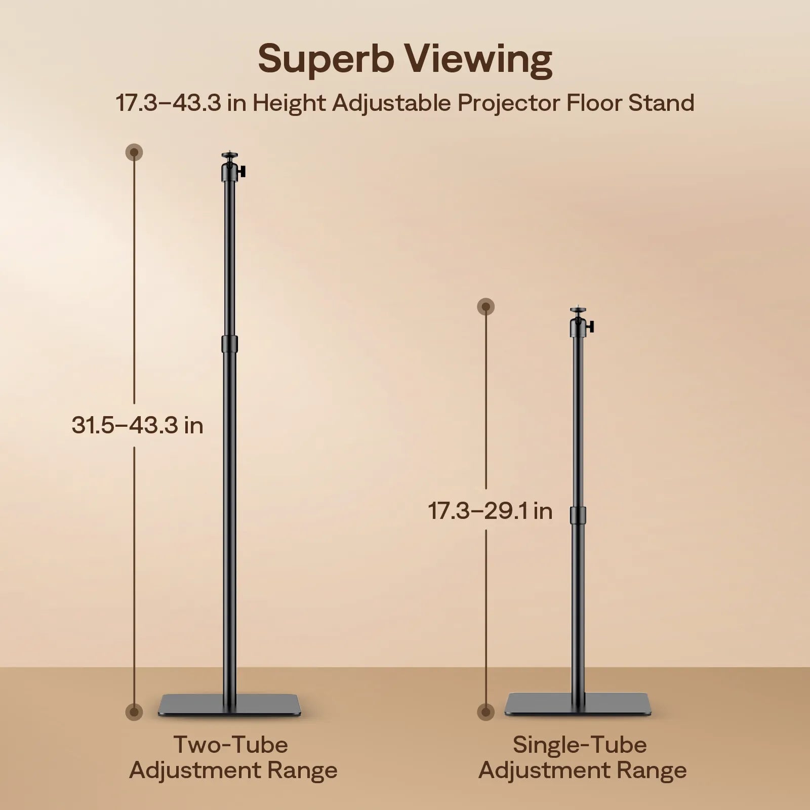 Aurzen Portable Height Adjustable Projector Stand
