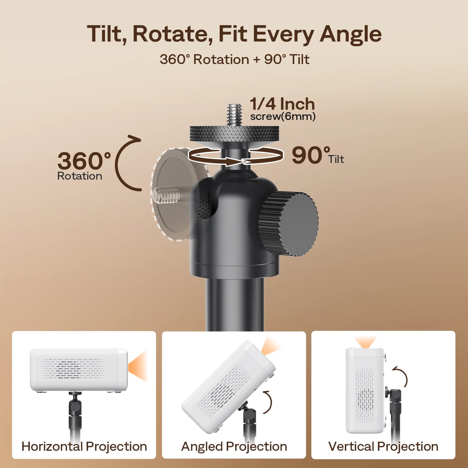 Aurzen Portable Height Adjustable Projector Stand