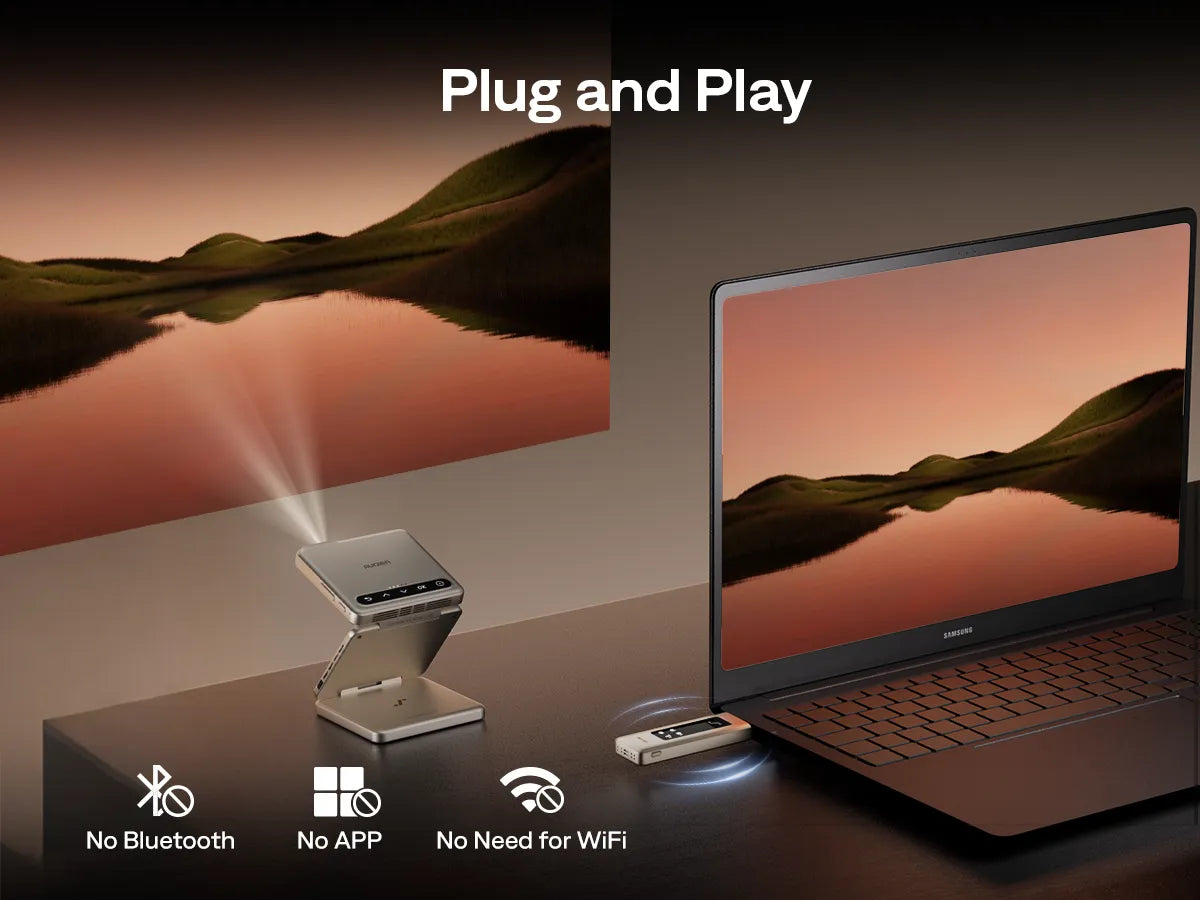 Plug and play wireless HDMI dongle for projector, no Bluetooth, no WiFi, no app required