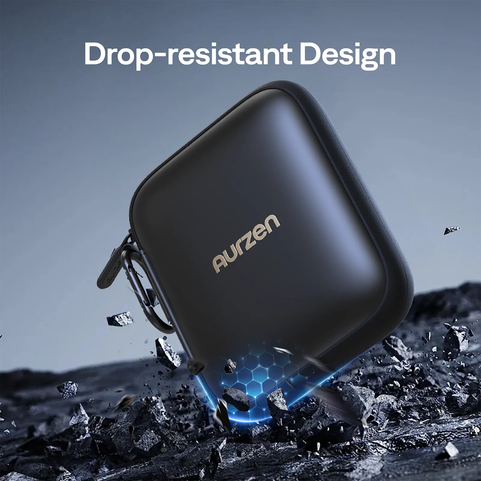 Shock-resistant Aurzen CasePlay projector case with reinforced drop-protection design