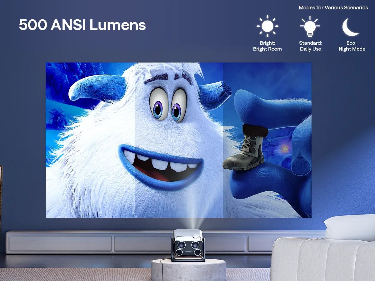 Aurzen BOOM mini Smart Projector with Google TV 500 ANSl Lumens