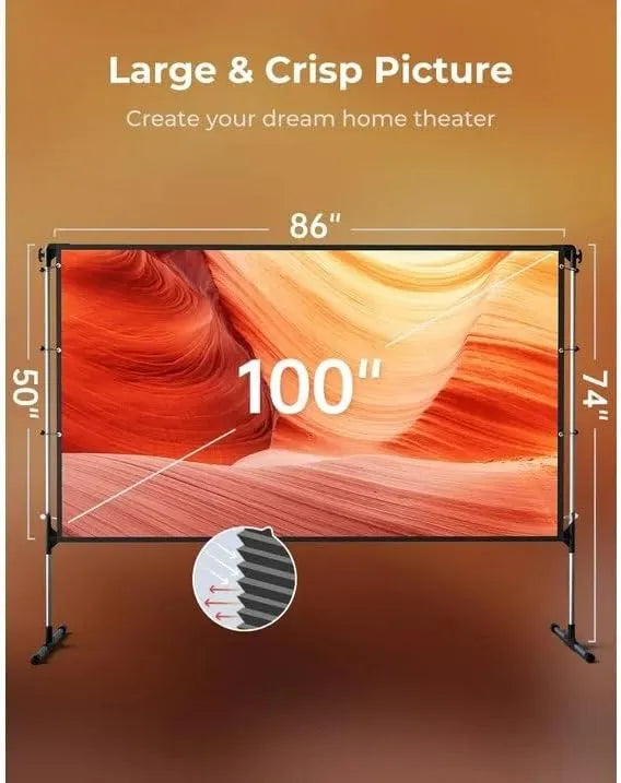 100" outdoor projector screen