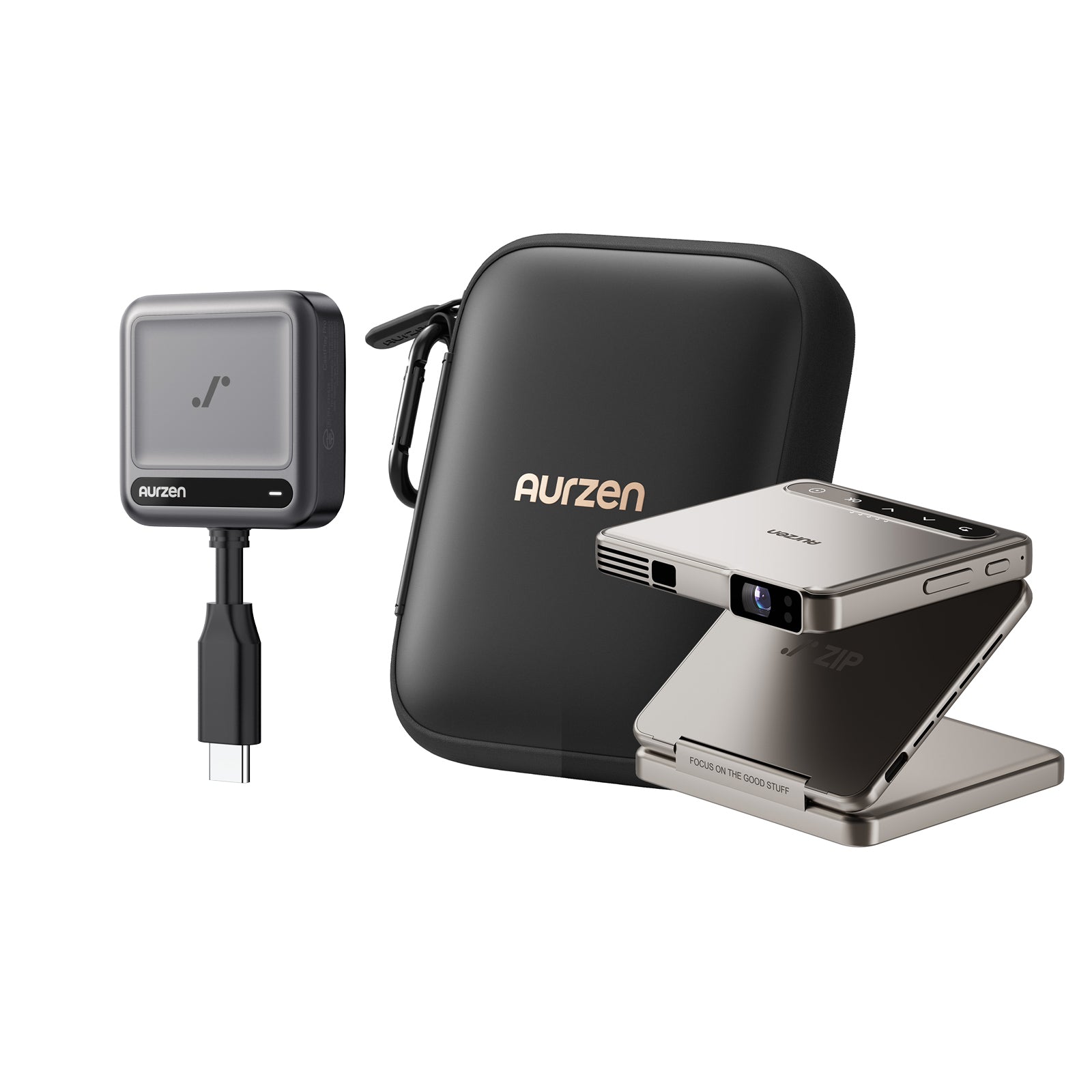 Aurzen ZIP Tri-Fold Portable Mini Projector for Sewing & Entertainment