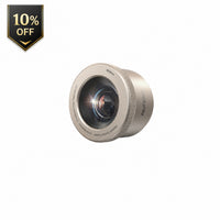 Aurzen AuroraBeam projector lens, silver round optical glass with ridged bezel