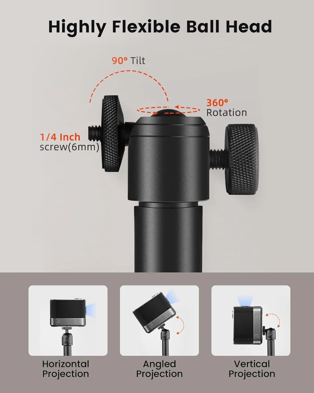 Highly Flexible Ball Head Projector Stand