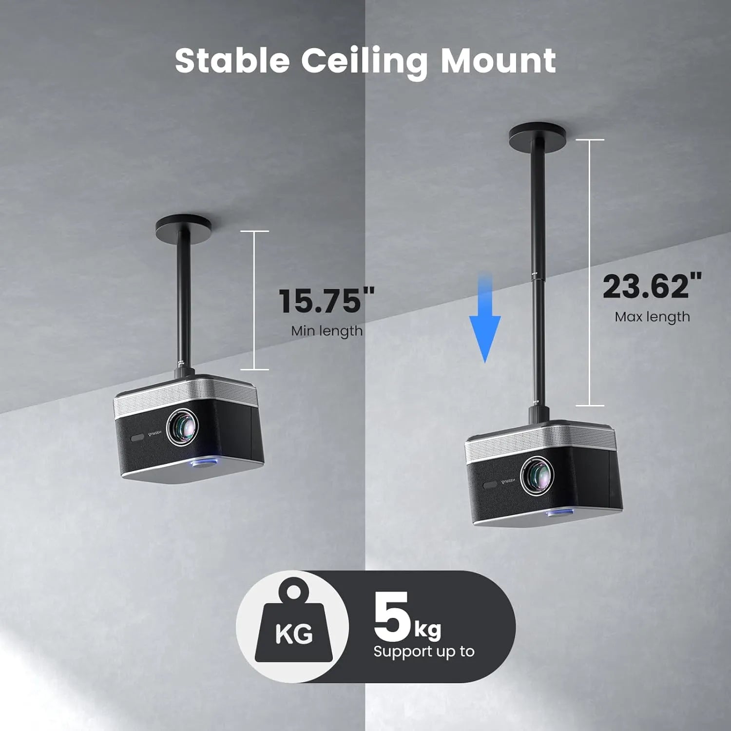 adjustable forward and backward ceiling mount for projector​