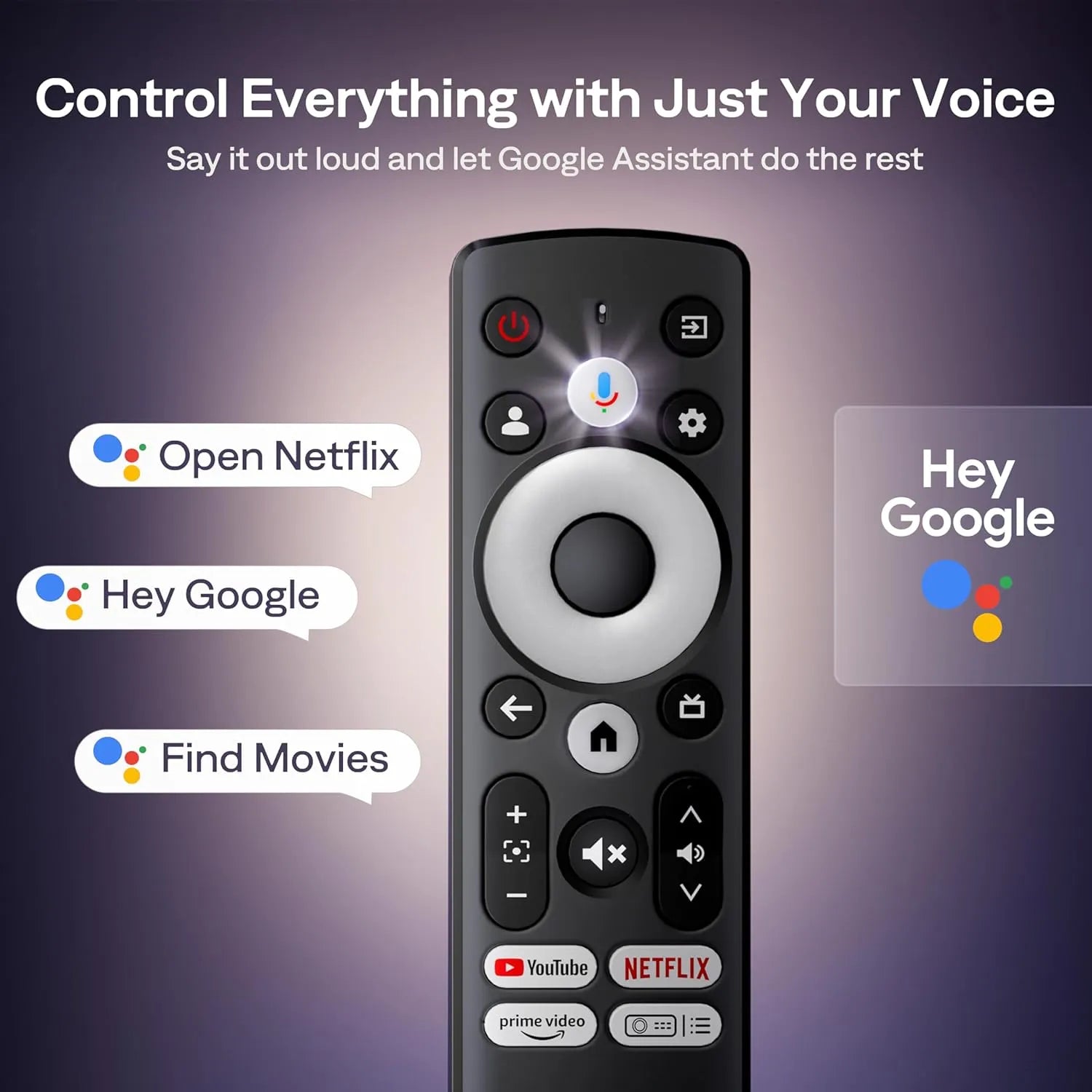 Aurzen EAZZE D1G remote with Google Assistant voice control for hands-free operation
