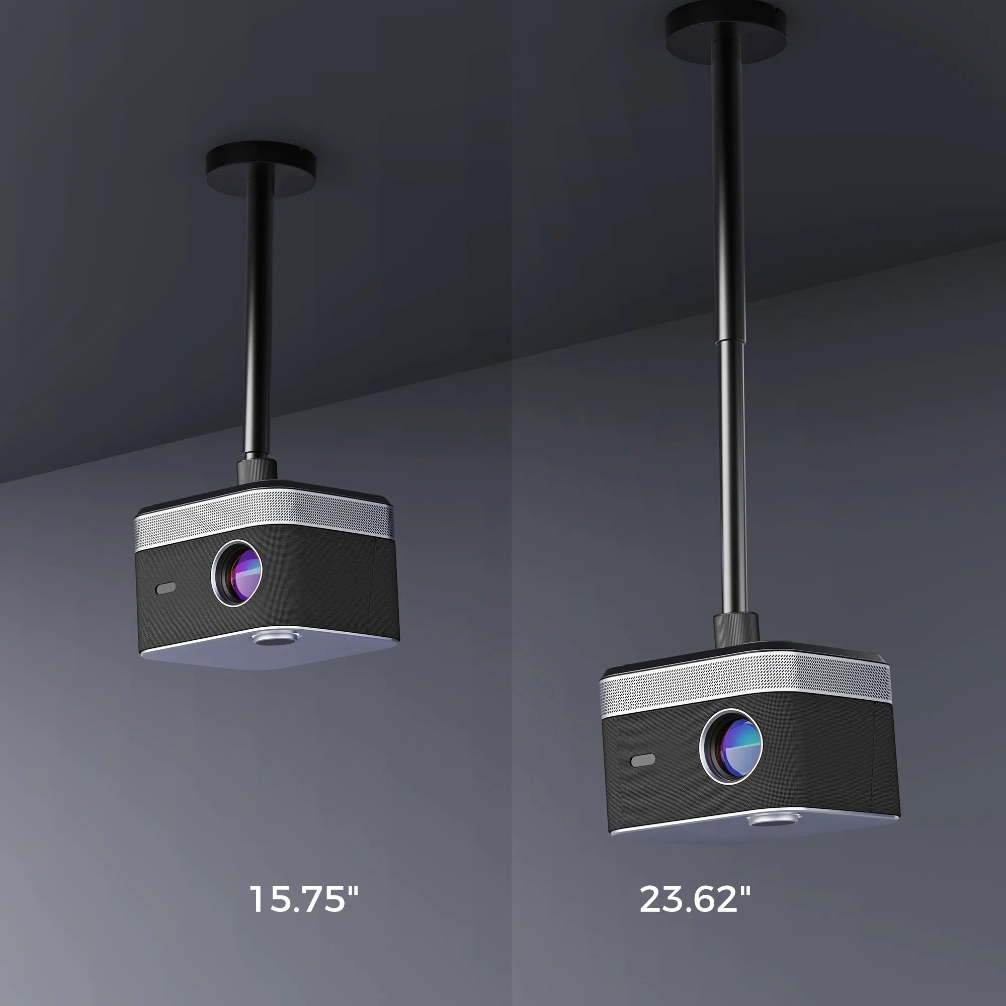 Adjustable Length 15.75" - 23.62" Projector Ceiling Mount