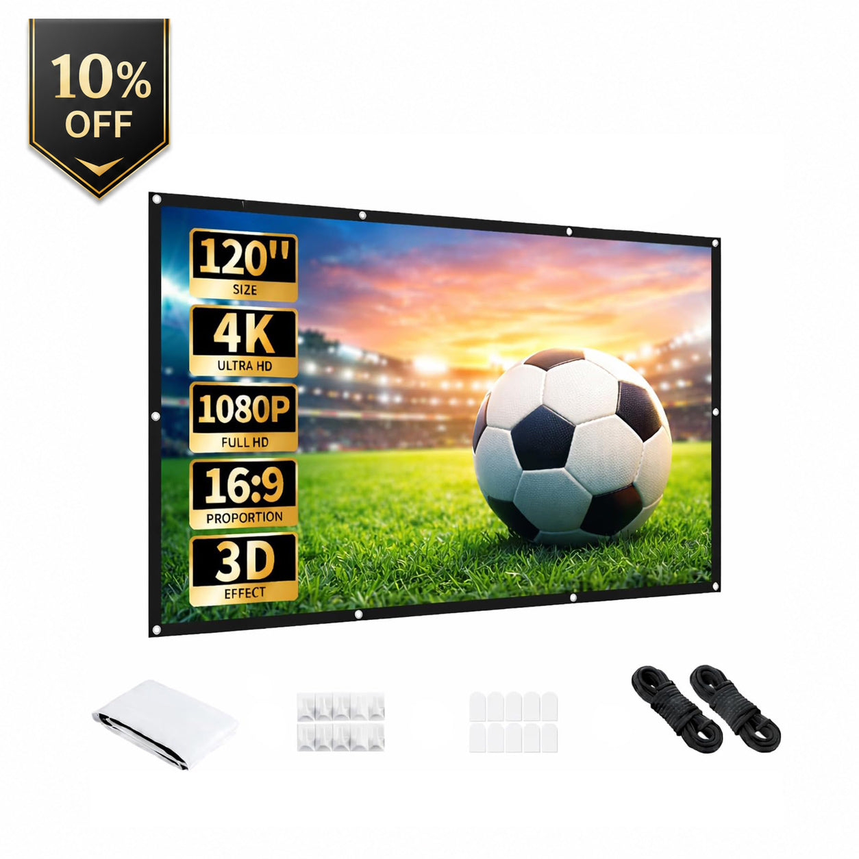 Aurzen 120" Portable Projector Screen