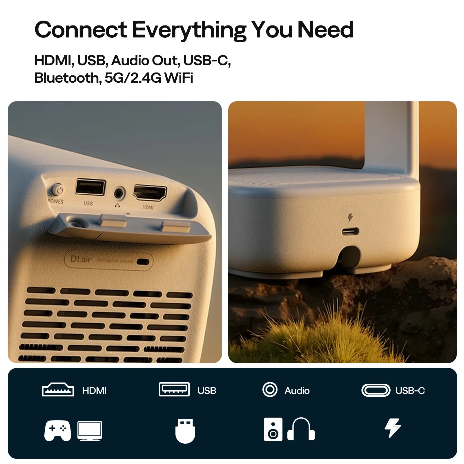 Aurzen EAZZE D1 air Portable Smart Projector Aurzen EAZZE D1 air Portable Smart Projector