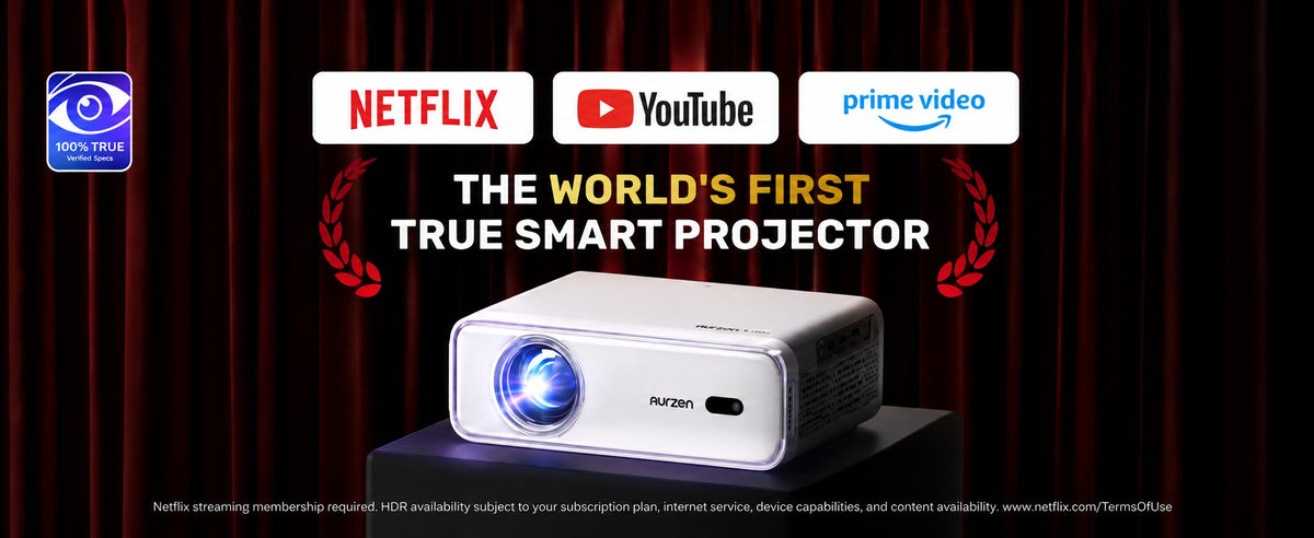 Aurzen EAZZE D1 Smart Projector | Portable Mini Projector | Home ...