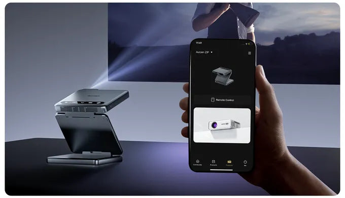 AurzenHub Smart App - Control your Aurzen ZIP Tri-Fold Projector with ease. Stream, adjust settings, and enhance your projection experience.