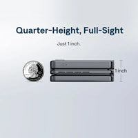 Aurzen ZIP Tri-Fold Portable Projector | Quarter-Height, Full-Sight - Just 1 inch