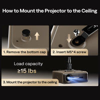 How to Mount the EAZZE D1 MAX Projector to the Ceiling