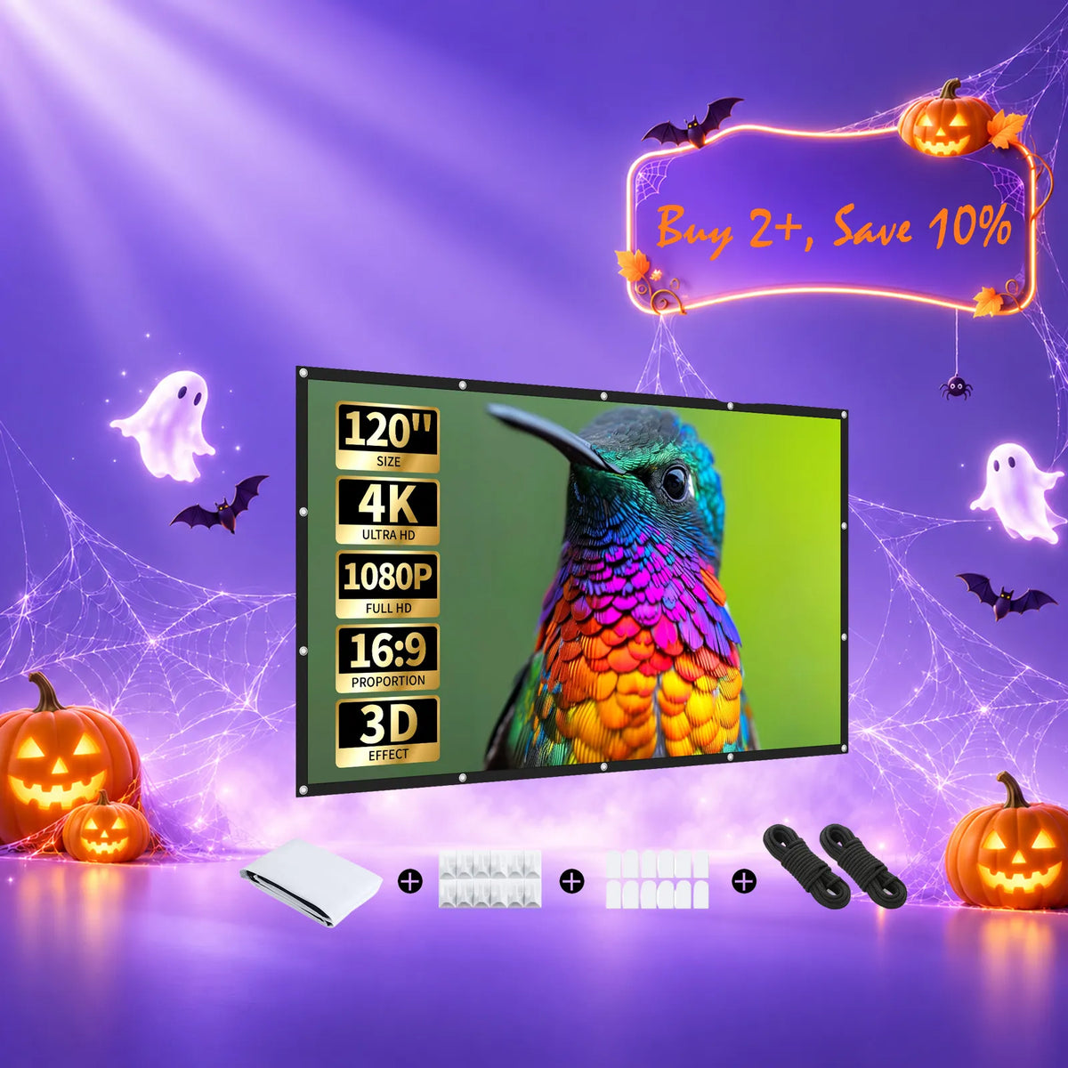 Aurzen  120" Écran de projection portable